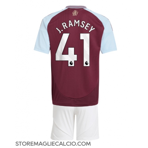 Aston Villa Jacob Ramsey #41 Maglia Gara Casa Repliche 2024-25 Bambino Maniche Corte Aston Villa Jacob Ramsey #41 Maglia Gara Casa Repliche 2024-25 Bambino Maniche Corte